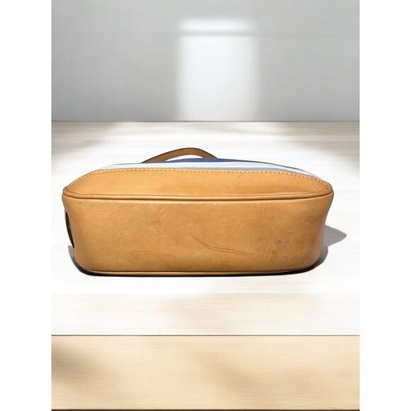 Vintage Coach 7749 Hamptons Striped Canvas Demi Bag - Picture 4 of 11